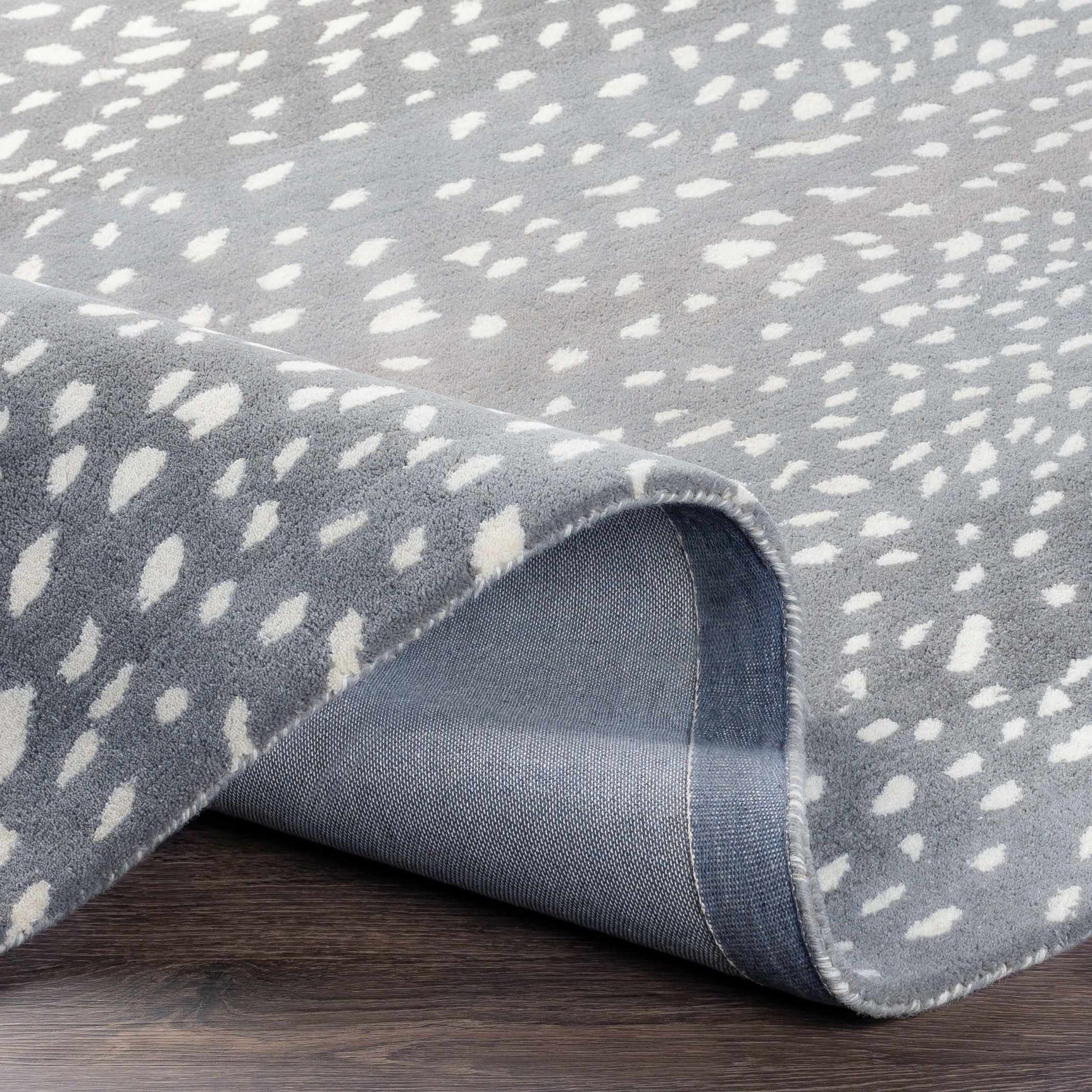 Athena Gray Giraffe Print Wool Rug - Ornate Home