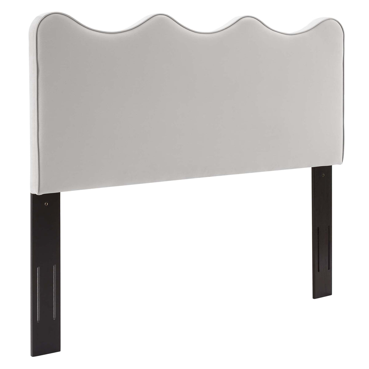 Athena Light Gray Performance Velvet Full/Queen Headboard - Ornate Home