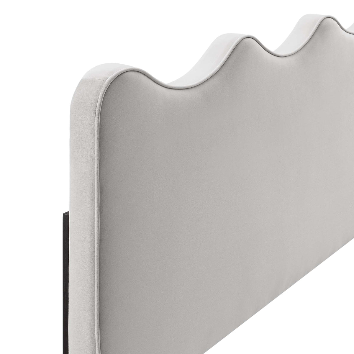 Athena Light Gray Performance Velvet Full/Queen Headboard - Ornate Home