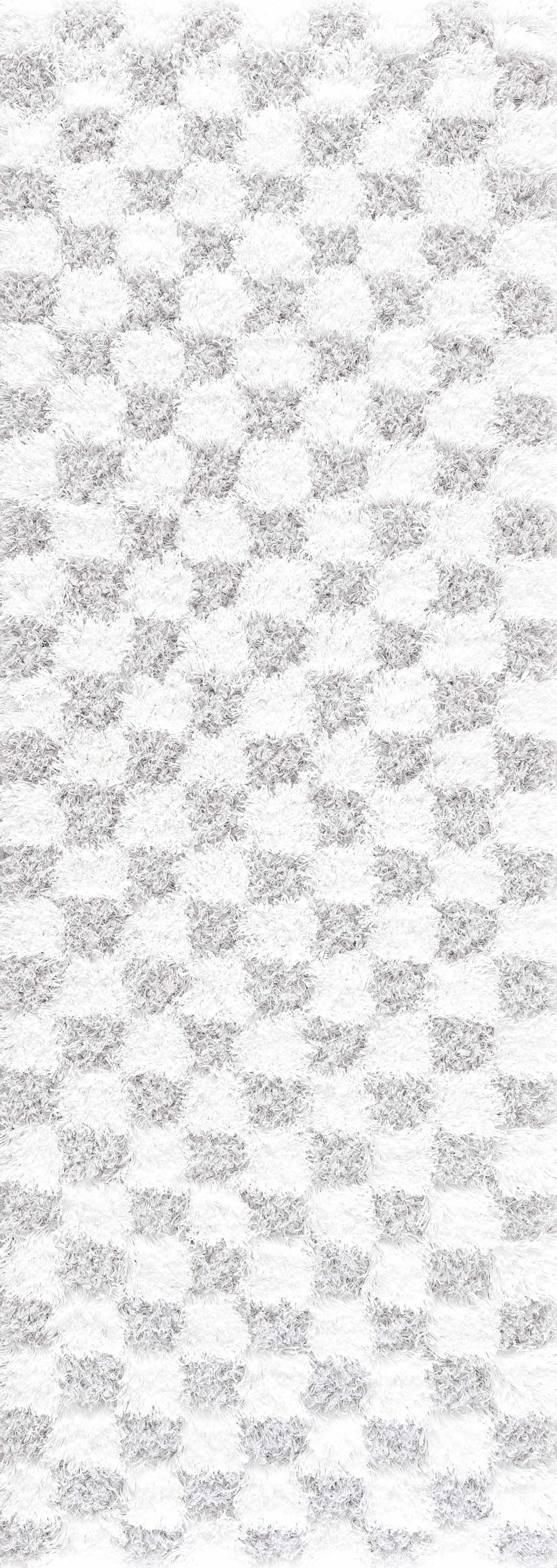 Atira Gray Checkered Area Rug - Ornate Home