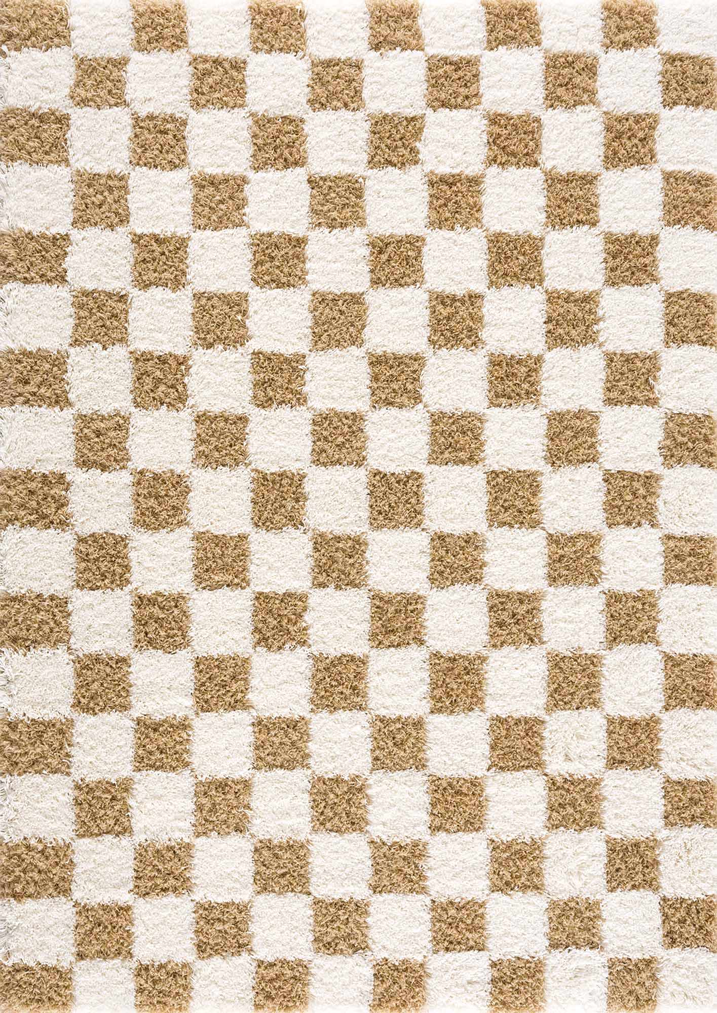 Atira Mustard Checkered Area Rug - Ornate Home