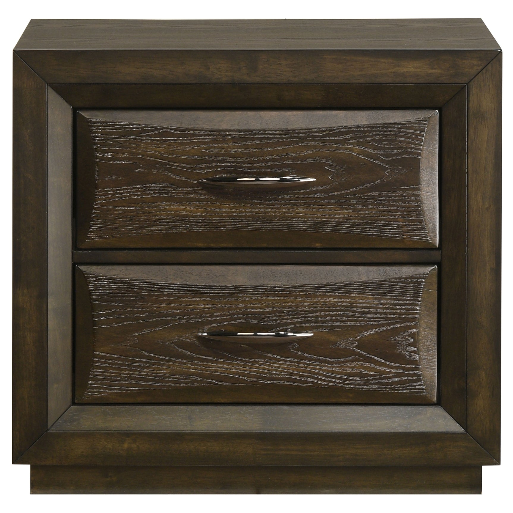 Atlas Dark Oak 2-drawer Bedroom Nightstand Bedside Table - Ornate Home