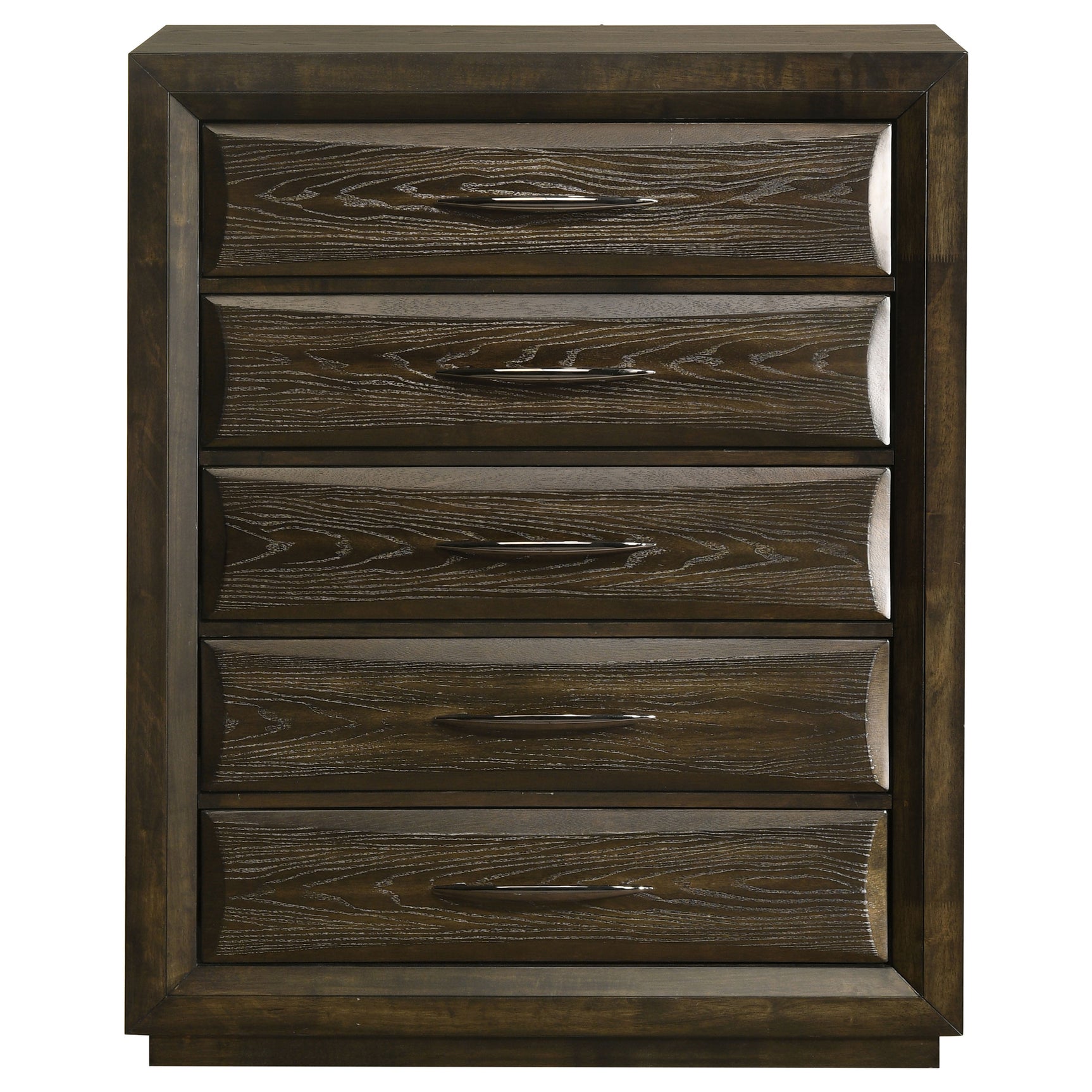 Atlas Dark Oak 5-drawer Bedroom Chest of Drawers - Ornate Home