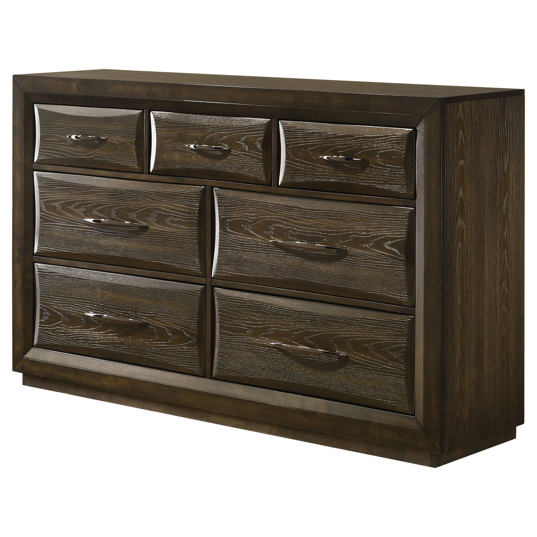Atlas Dark Oak 7-drawer Bedroom Dresser Cabinet - Ornate Home