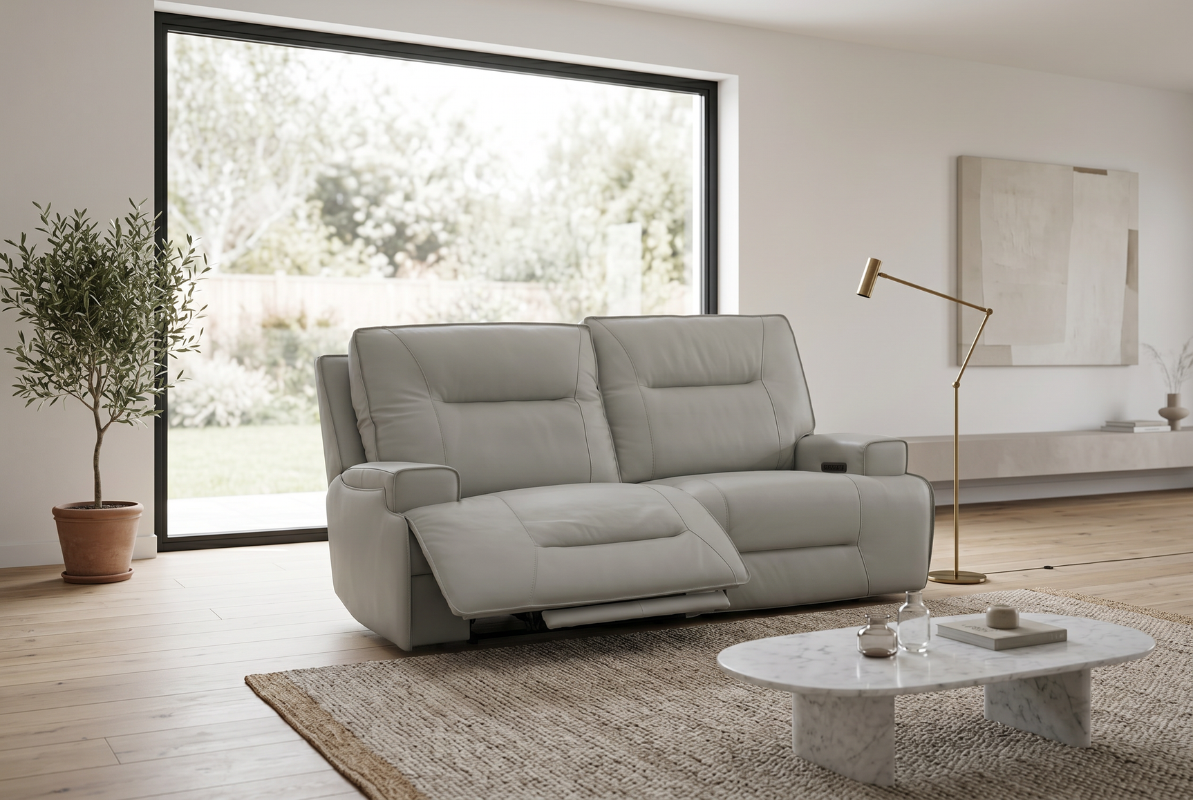 Atlas Fog Zero Gravity Power Reclining Sofa - Ornate Home