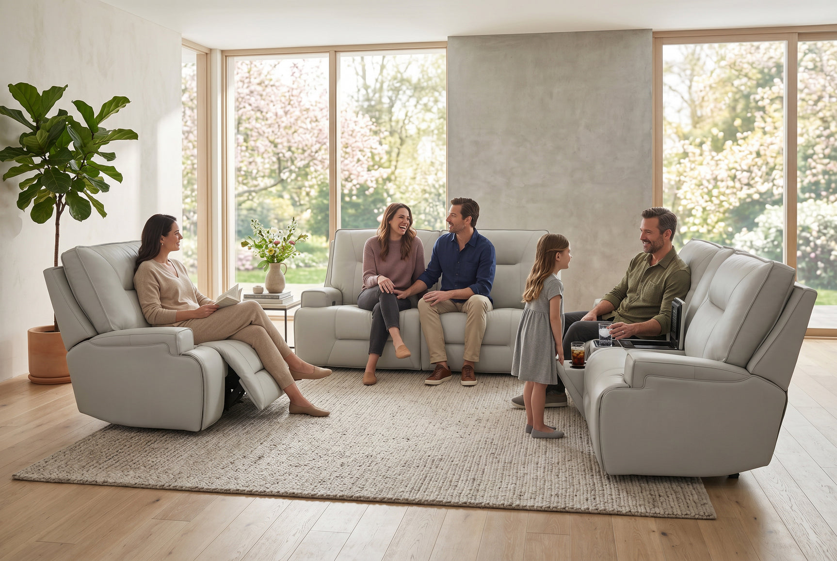 Atlas Fog Zero Gravity Power Reclining Sofa - Ornate Home