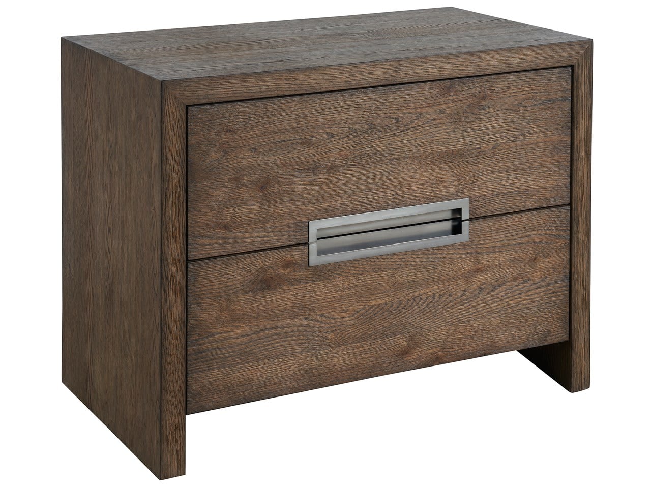 Atlas Medium Brown Oak Drawer Nightstand - Ornate Home