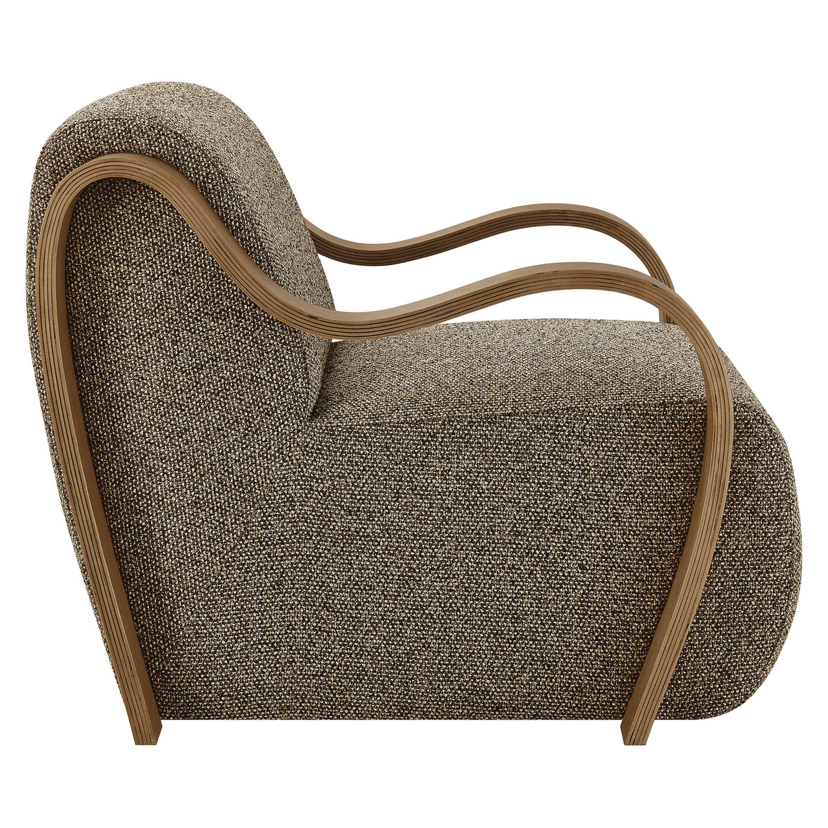 Atrium Earth Lattice Boucle Accent Armchair - Ornate Home
