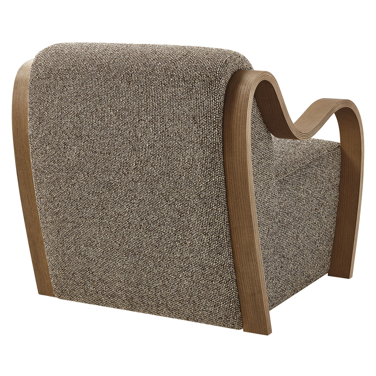 Atrium Earth Lattice Boucle Accent Armchair - Ornate Home