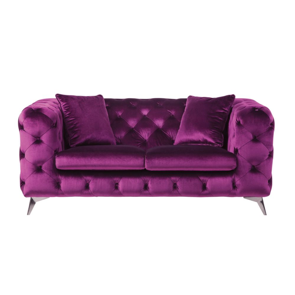 Atronia Purple Loveseat - Ornate Home