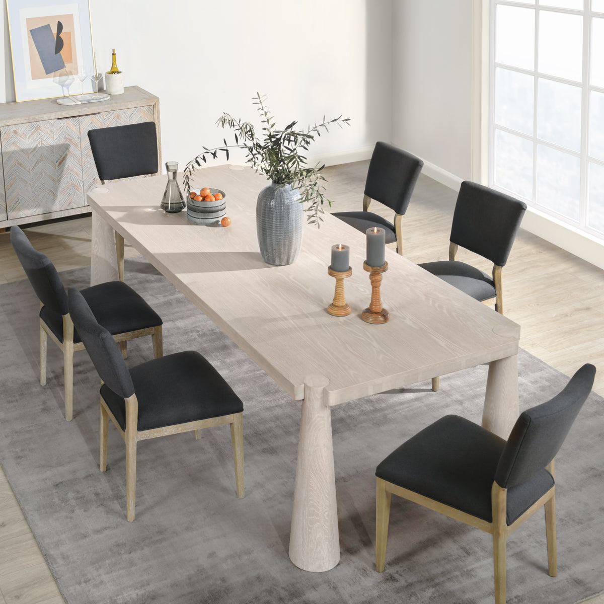 Atrop Milk White Dining Table - Ornate Home