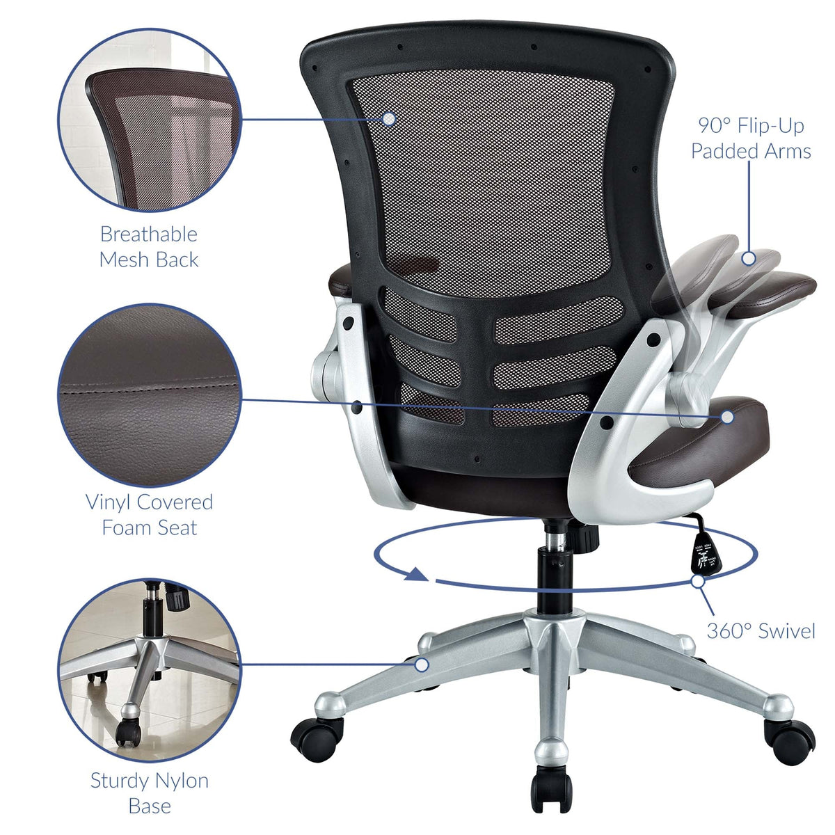 Attainment Brown Office Chair - Ornate Home