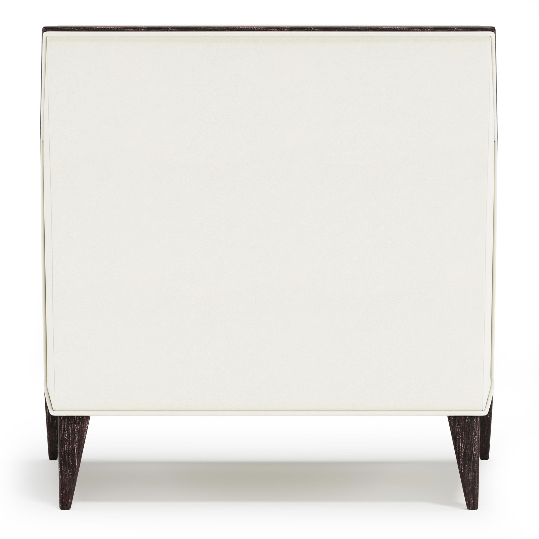 Aubree White/Cream Leather Chair - Ornate Home