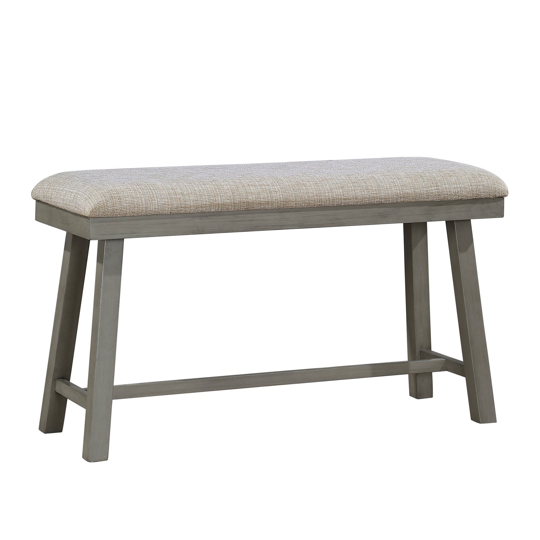 Auburndale Light Gray Counter Height Bench - Ornate Home
