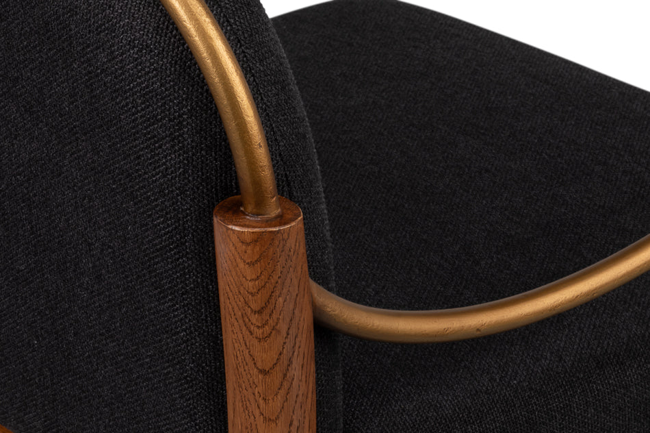 Auden Black Bar Stool - Ornate Home