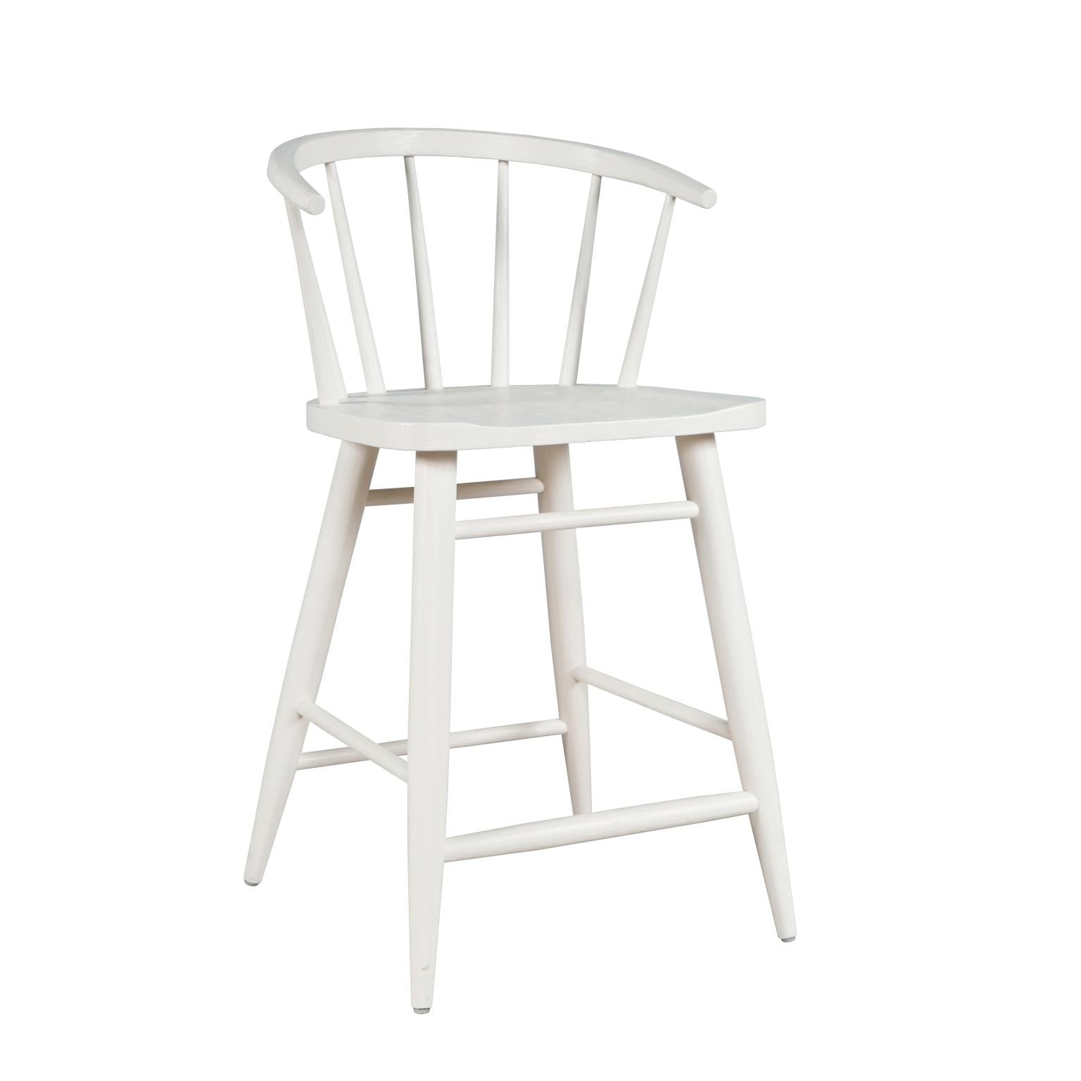 Auden Chestnut/White 48 Dining Table w/ 4 Fitz Chairs - Ornate Home