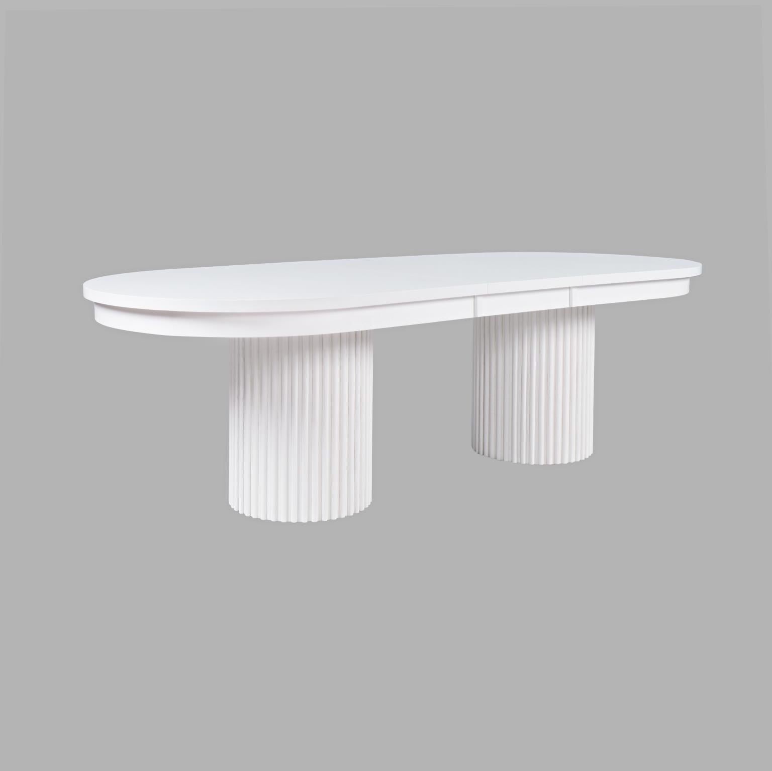 Auden White 101 Double Ped Dining Table - Ornate Home