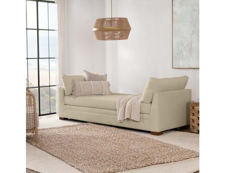 Audrey Beige Upholstered Daybed - Ornate Home