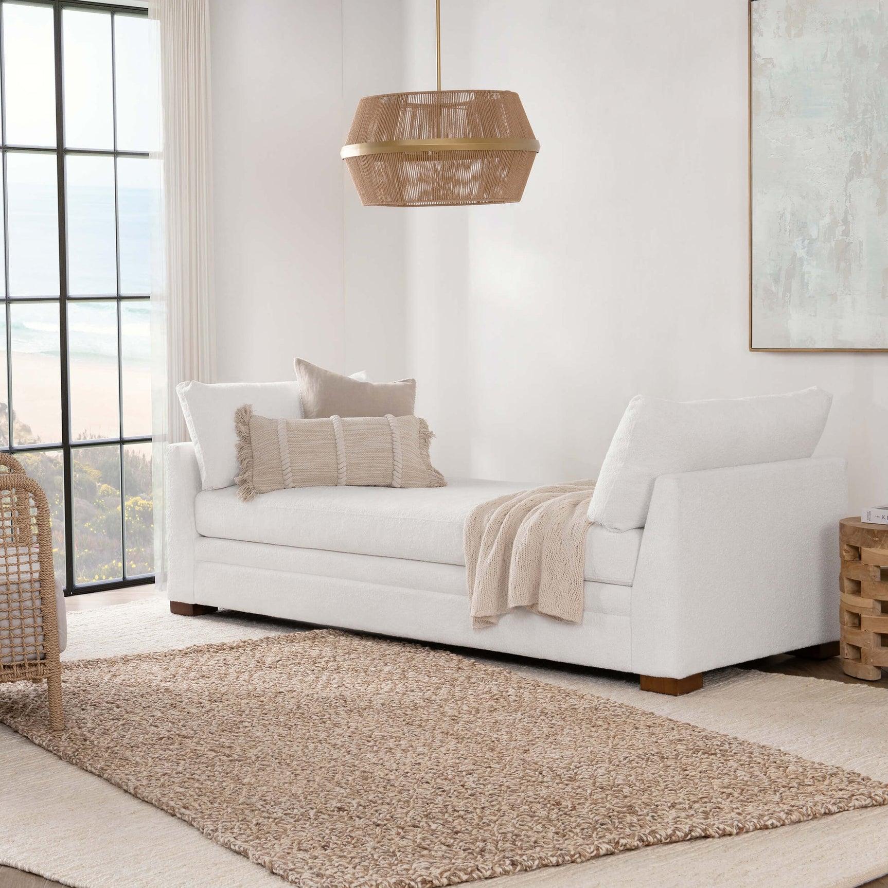 Audrey White Upholstered Daybed - Ornate Home