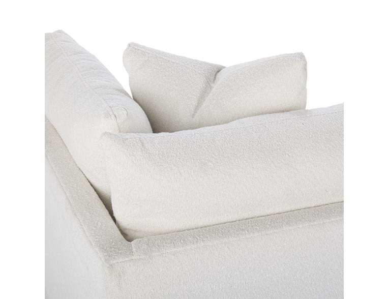 Audrey White Upholstered Sofa - Ornate Home