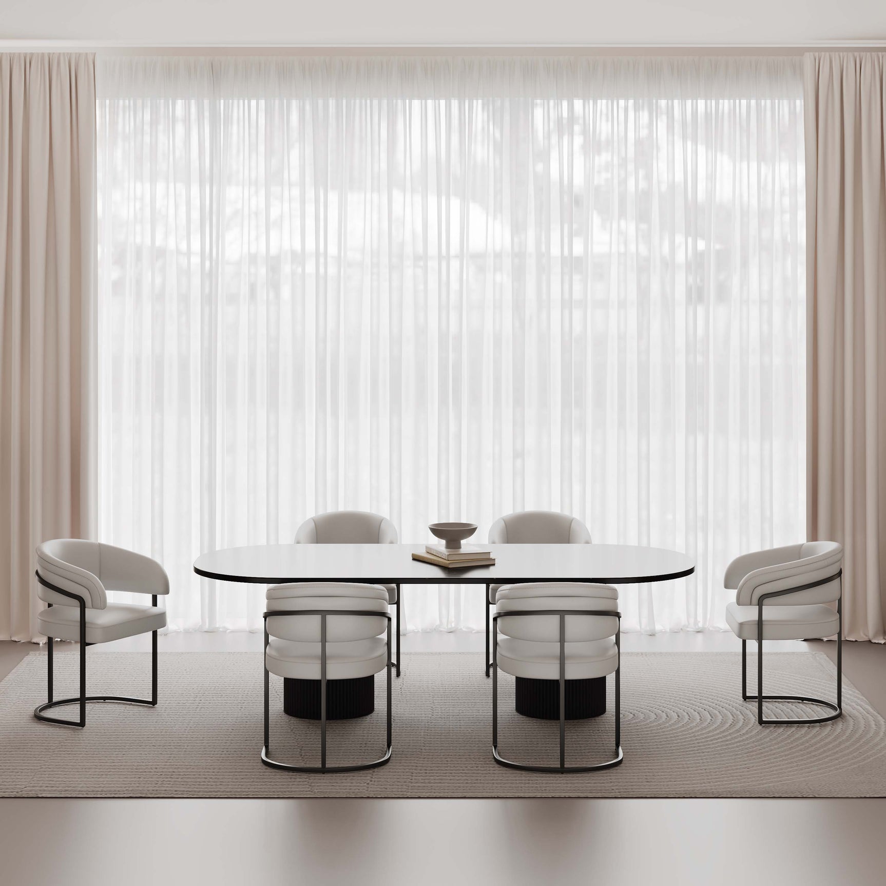 Augusta Dining Chair in Light Grey (set of 6) - Ornate Home