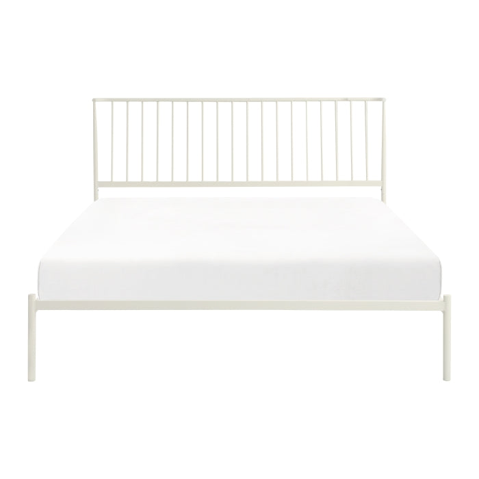 Augusta White Eastern King Platform Bed - Ornate Home