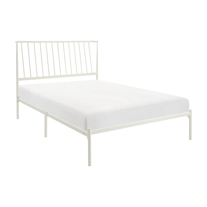 Augusta White Full Platform Bed - Ornate Home