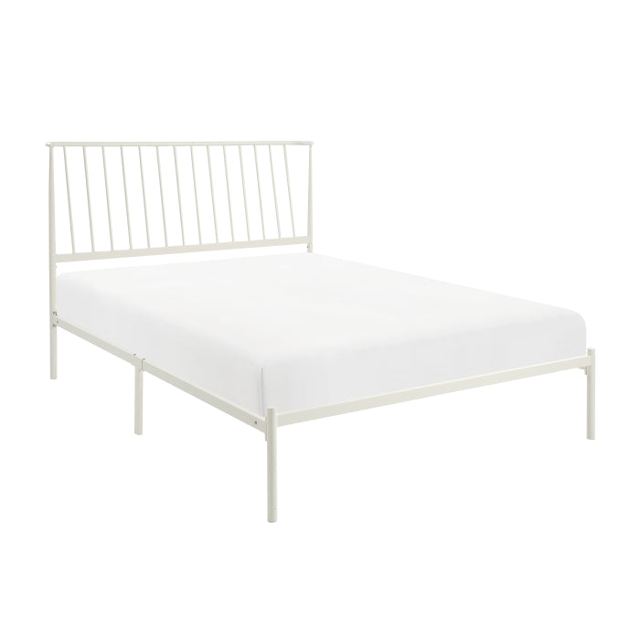 Augusta White Queen Platform Bed - Ornate Home