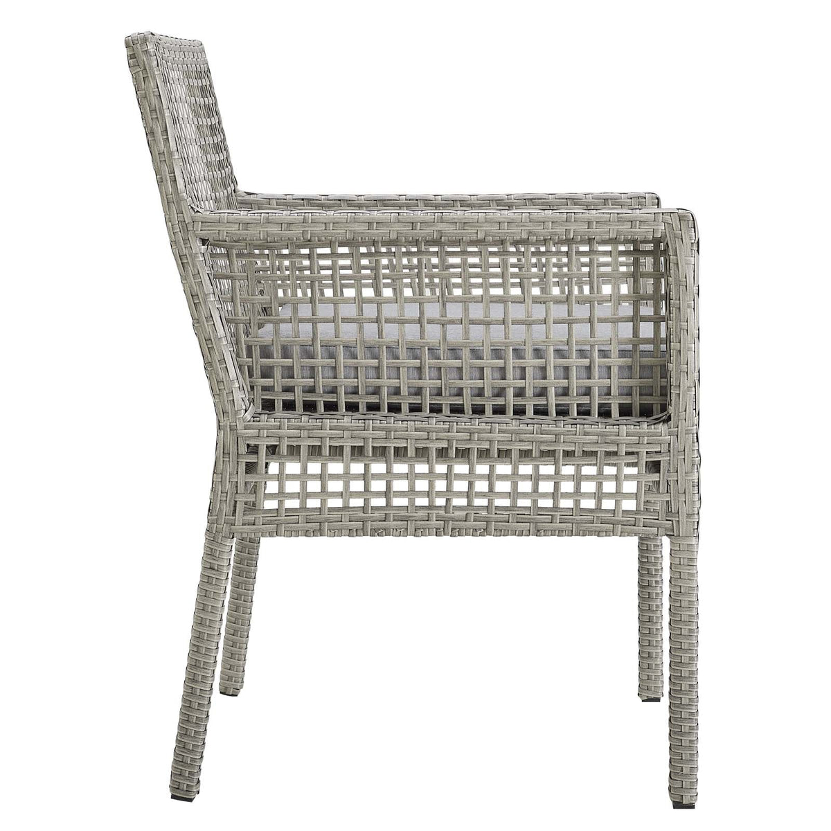 Aura Gray 7 Piece Outdoor Patio Wicker Rattan Set - Ornate Home