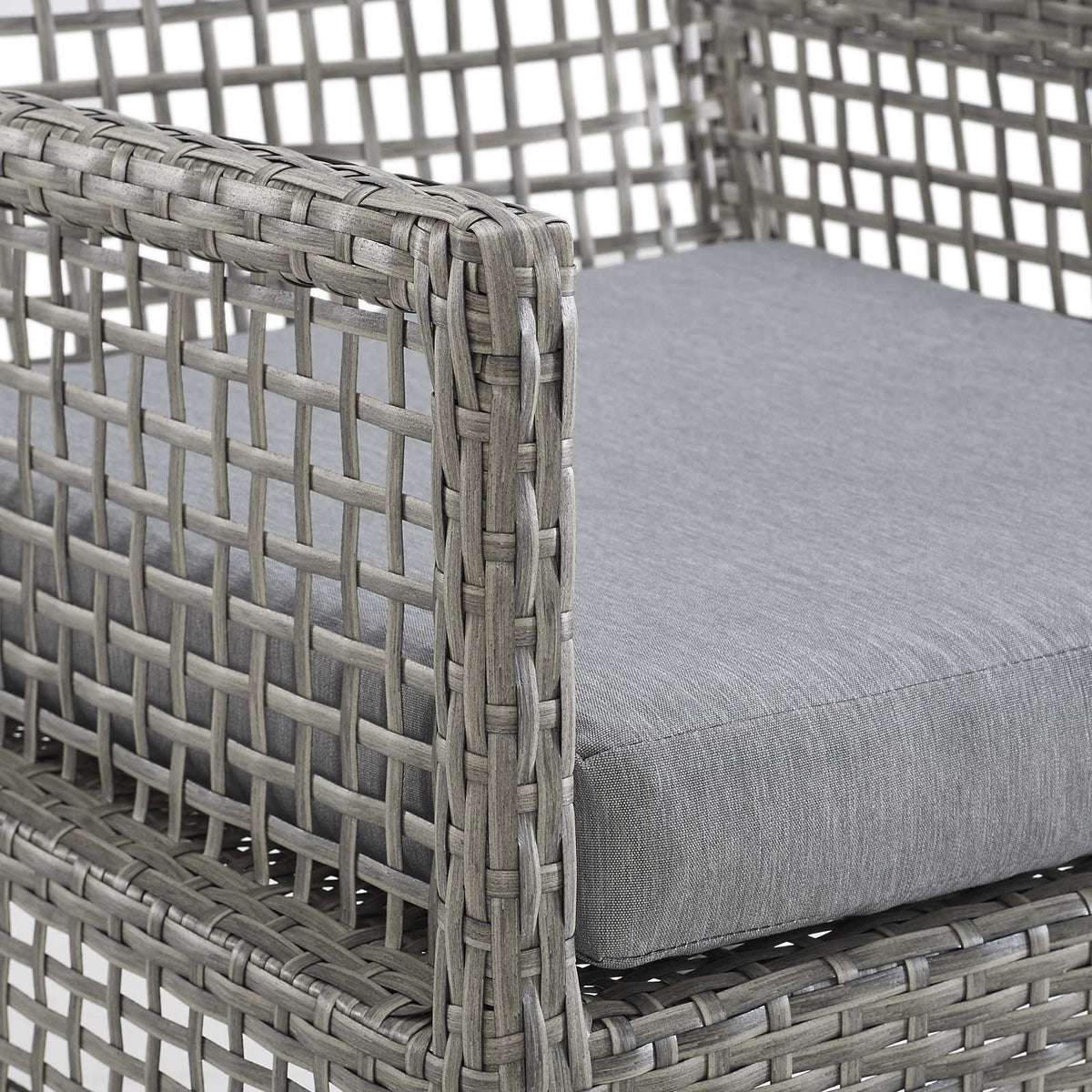 Aura Gray 7 Piece Outdoor Patio Wicker Rattan Set - Ornate Home