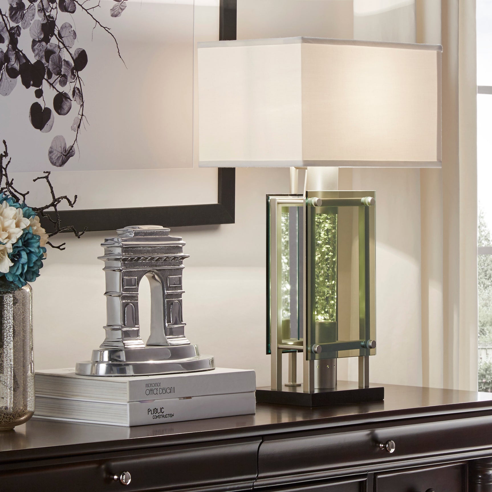 Aura Silver Table Lamp - Ornate Home