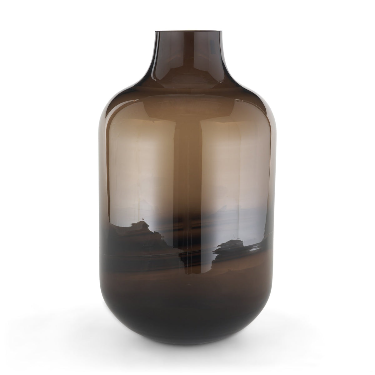 Aurel Brown Tall Glass Vase - Ornate Home