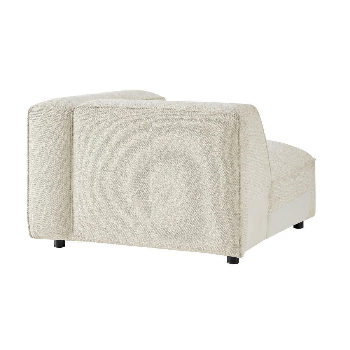 Auren Cream Lattice Bouclé Upholstered Modular Right-Facing Arm Chair - Ornate Home