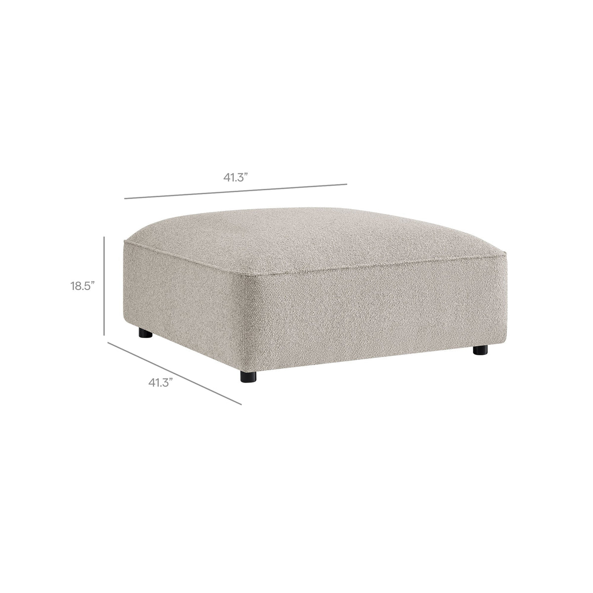 Auren Fog 6 Piece Lattice Bouclé Upholstered Modular Sectional - Ornate Home