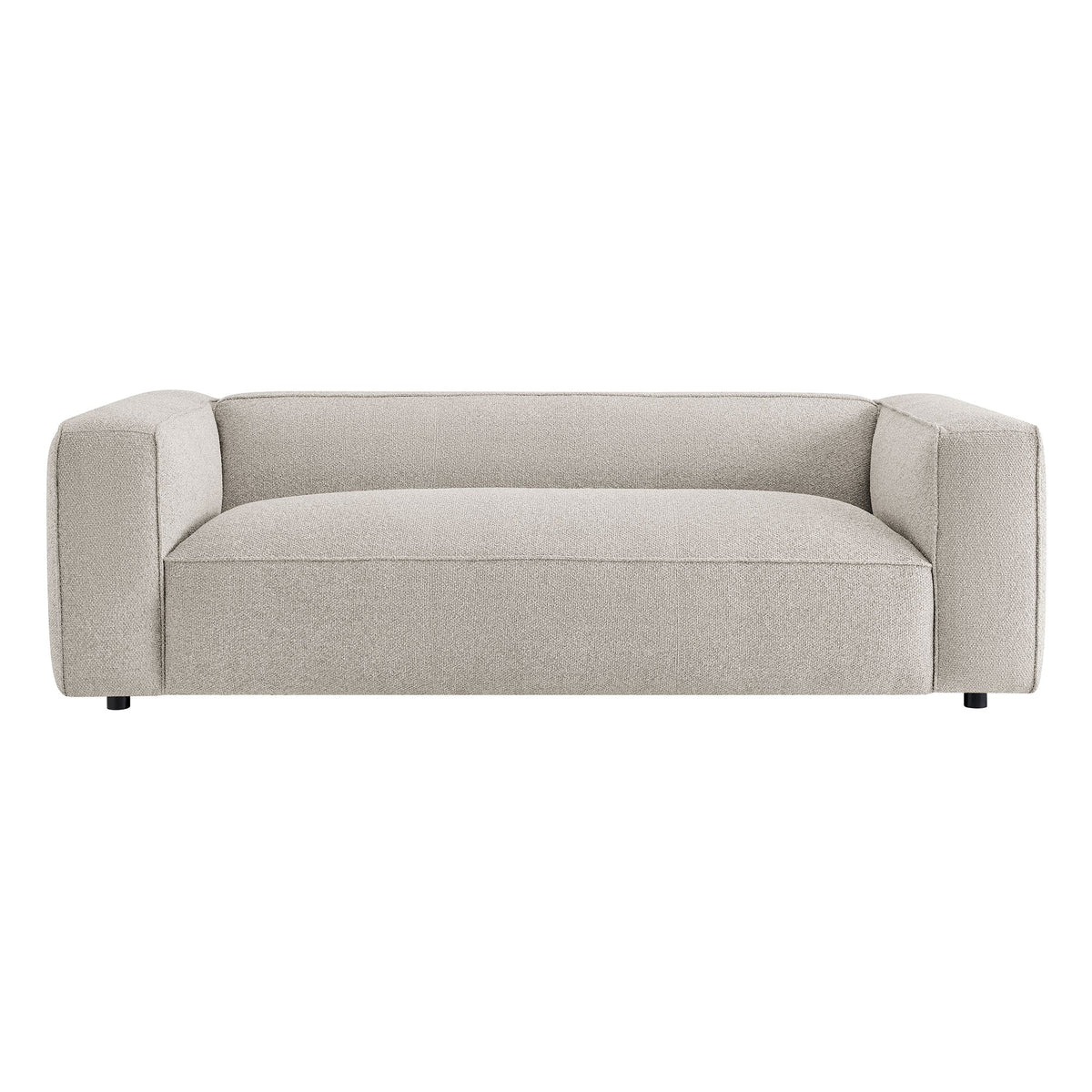 Auren Fog 88 Inch Lattice Bouclé Upholstered Sofa - Ornate Home