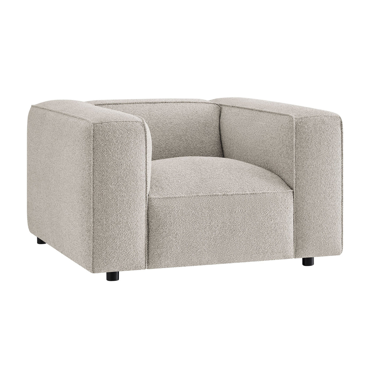 Auren Fog Lattice Bouclé Upholstered Accent Chair - Ornate Home