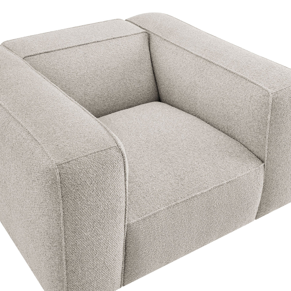 Auren Fog Lattice Bouclé Upholstered Accent Chair - Ornate Home