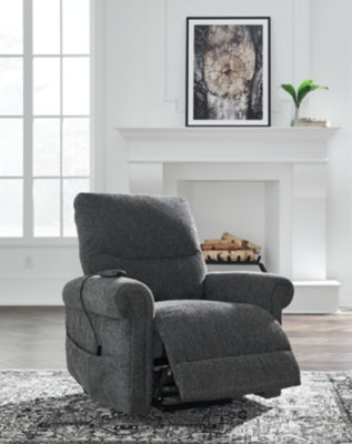 Aureta Charcoal Power Lift Recliner (Online Special Price) - Ornate Home