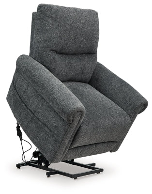 Aureta Charcoal Power Lift Recliner (Online Special Price) - Ornate Home