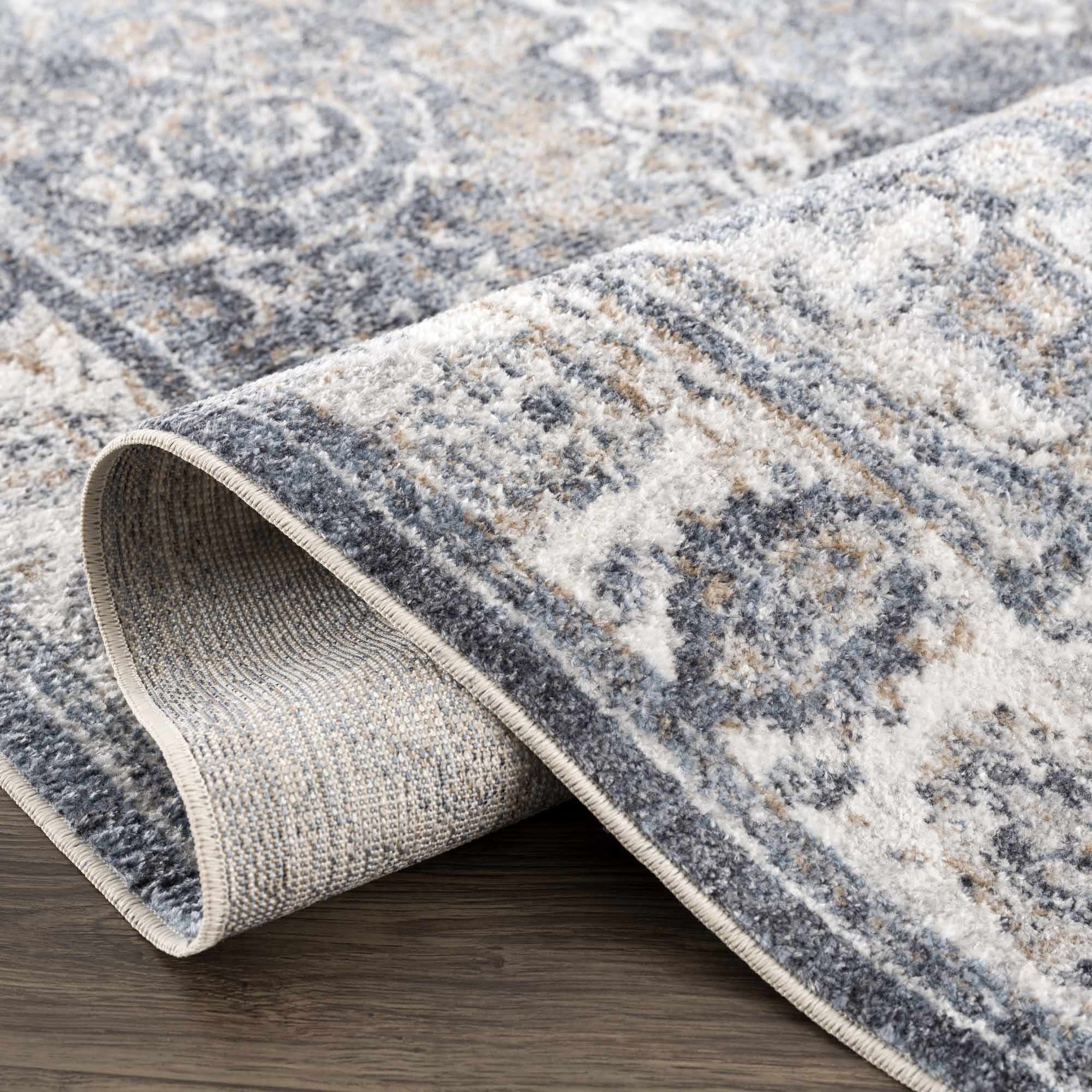 Aurum Blue Washable Area Rug - Clearance - Ornate Home
