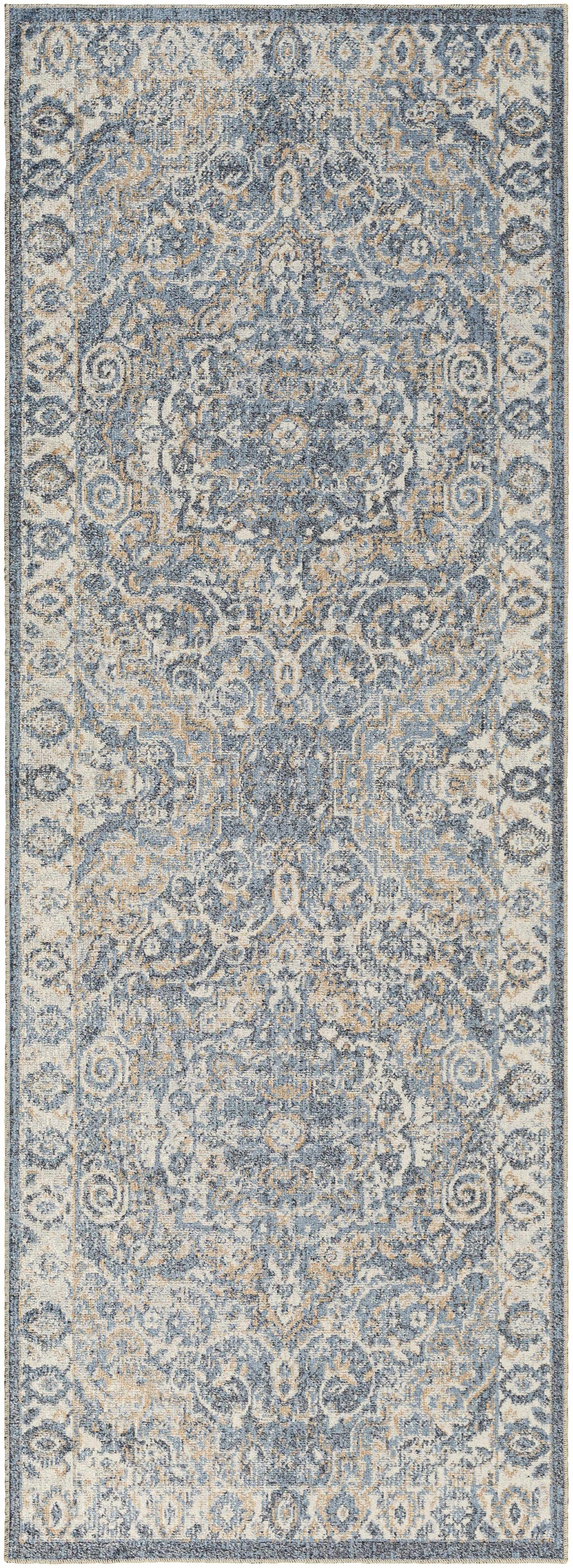 Aurum Blue Washable Area Rug - Clearance - Ornate Home