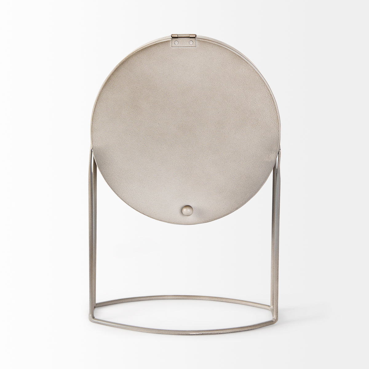 Aurus Matte Gray Metal Table Clock - Ornate Home