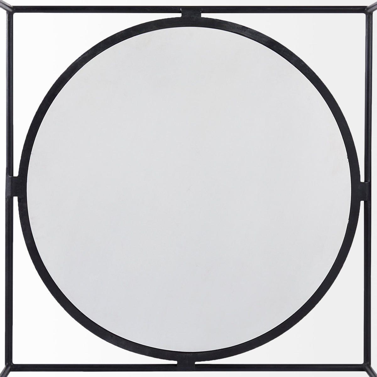 Austen White/Black Round Marble Top Coffee Table