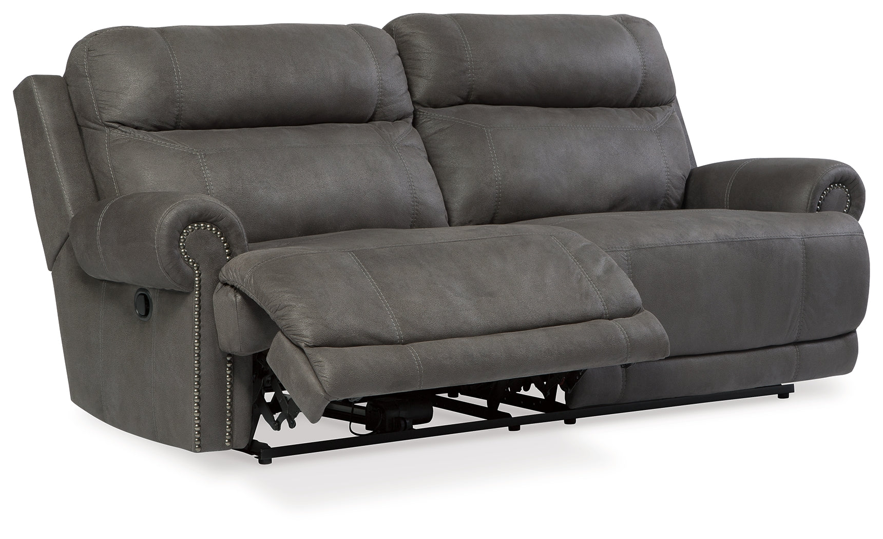 Austere Gray Reclining Sofa - Ornate Home