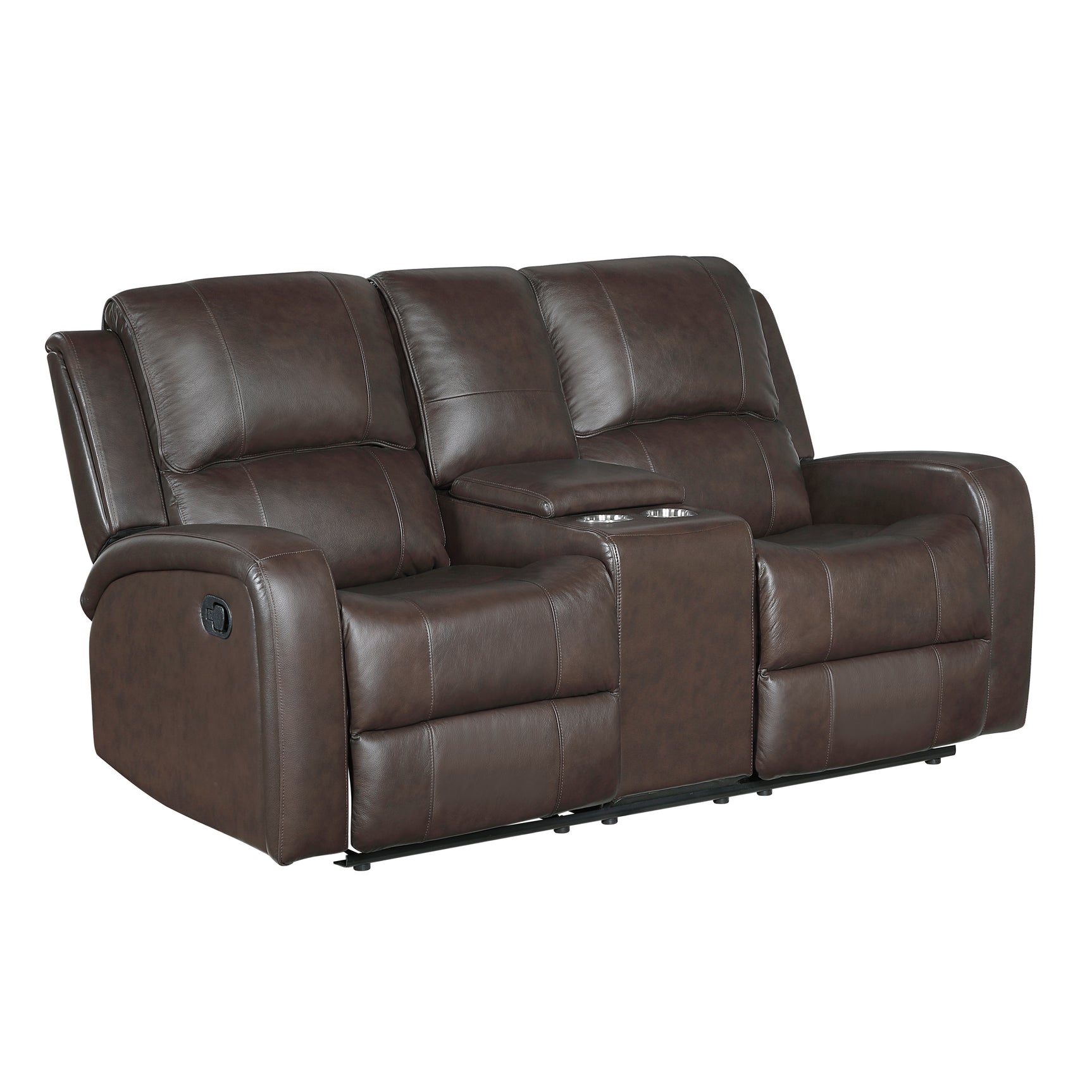 Austin Brown Double Reclining Loveseat - Ornate Home