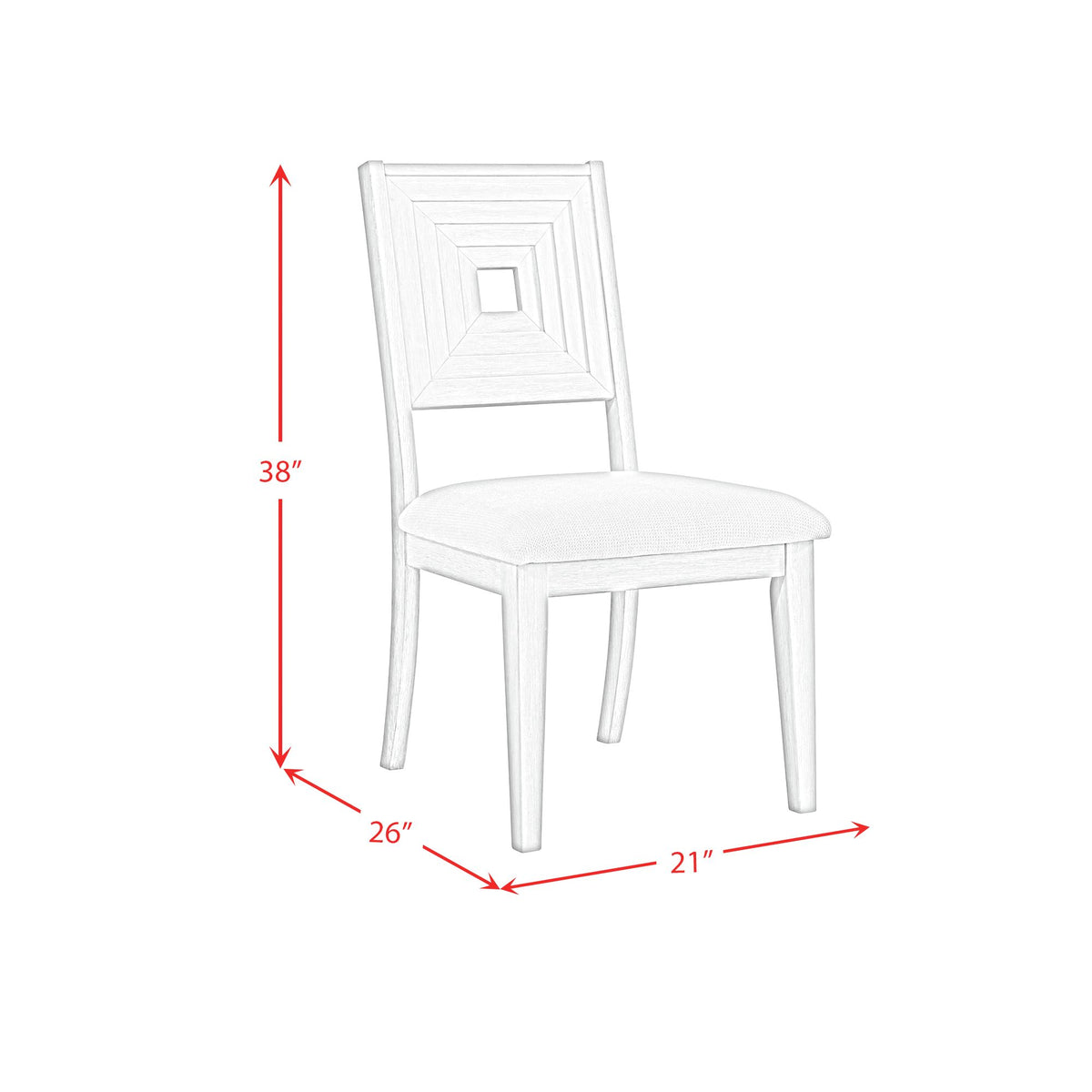 Avalanche Antique White 7-Piece Standard Height Dining Set with Table, Four Chairs & Two Arm Chairs - Ornate Home