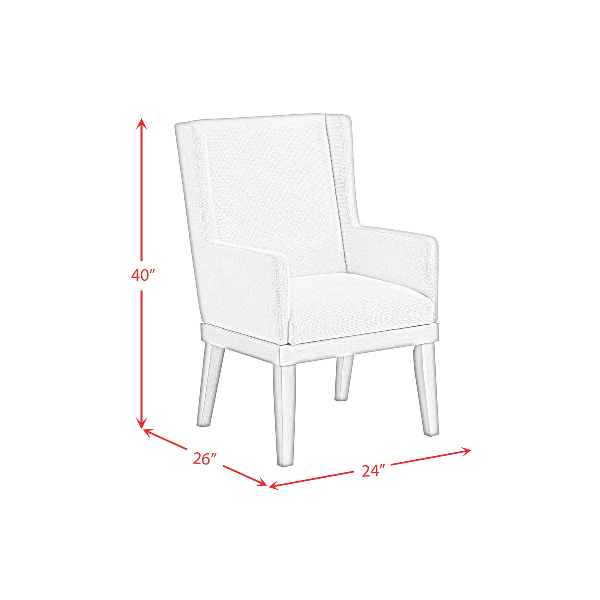 Avalanche Antique White 7-Piece Standard Height Dining Set with Table, Four Chairs & Two Arm Chairs - Ornate Home