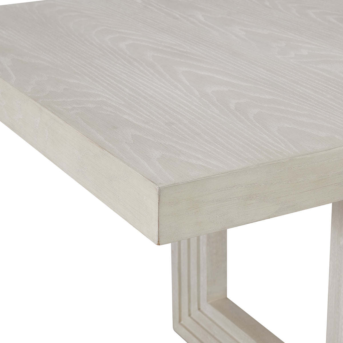 Avalanche Antique White Rectangular Dining Table with 18" Leaf - Ornate Home