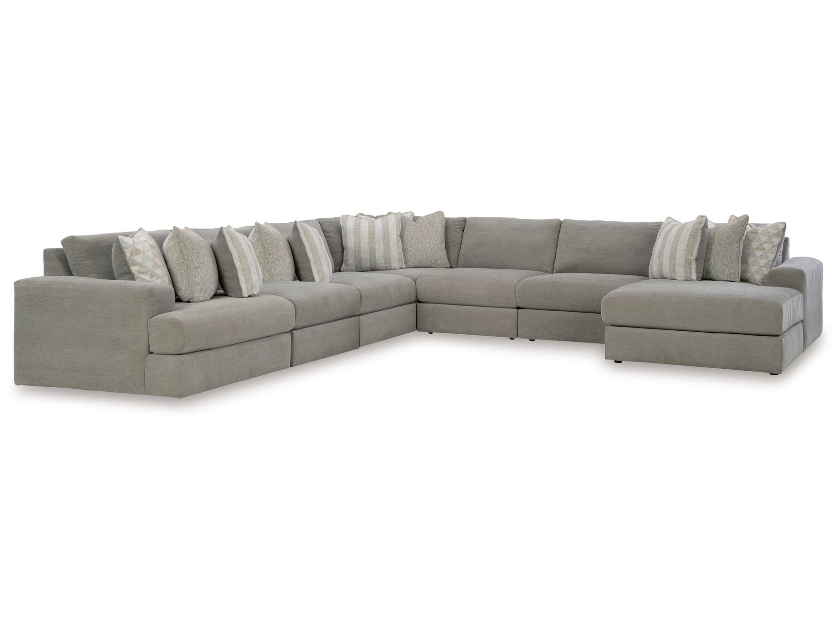 Avaliyah Ash 7-Piece Sectional with Chaise (Online Special Price) - Ornate Home