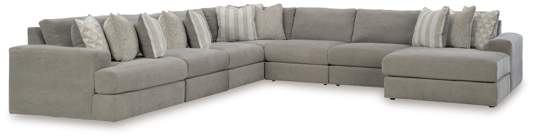 Avaliyah Ash 7-Piece Sectional with Chaise (Online Special Price) - Ornate Home